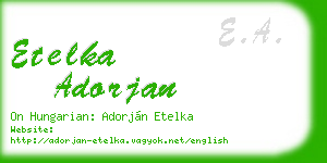 etelka adorjan business card